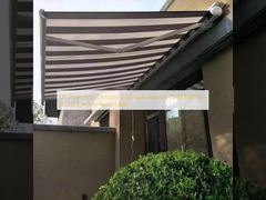 UV সুরক্ষা আউটডোর সানশেড আচ্ছাদন 10x10 ফুট সান শেড ক্যানোপি প্রত্যাহারযোগ্য