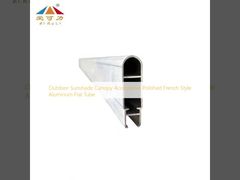 Outdoor Sunshade Canopy Accessories Polished French Style Aluminum Flat Tube